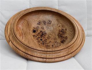 Chris Withall's commended oak burr bowl